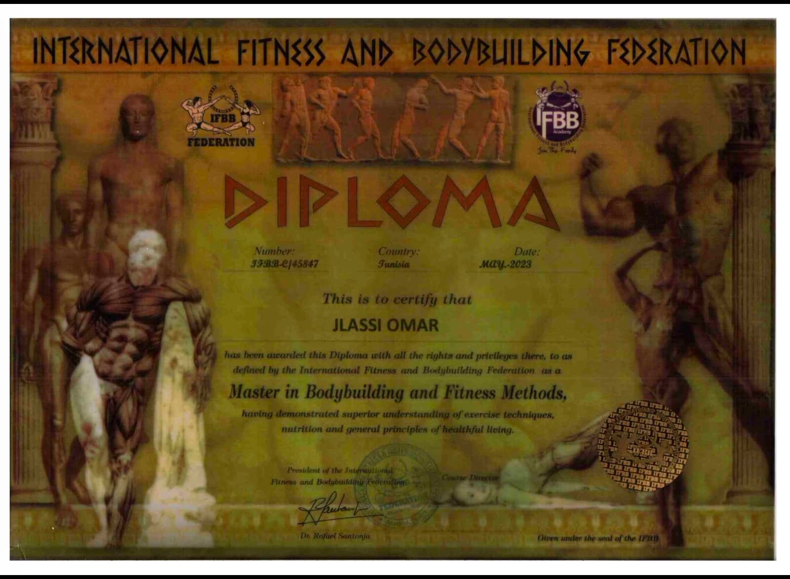 شهادة IFBB — Master in Bodybuilding & Fitness Methods